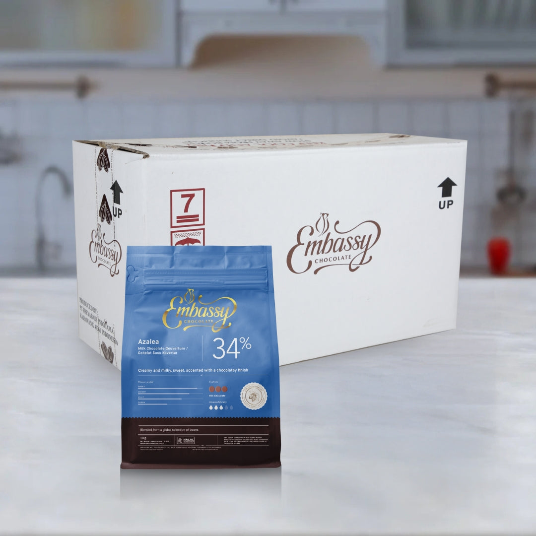 KioskCokelat.com - Embassy Azalea Cokelat Susu Kovertur - 8994592016599carton - 20