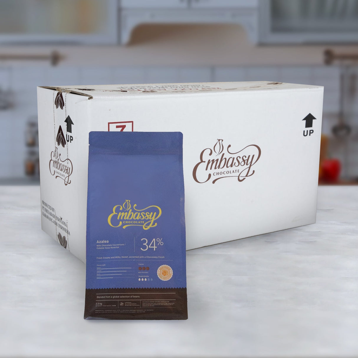 KioskCokelat.com - Embassy Azalea Cokelat Susu Kovertur - 8994592013048carton - 14