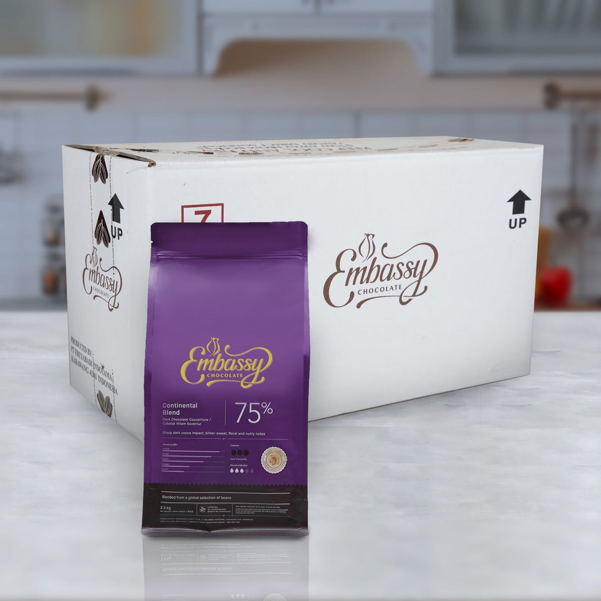 KioskCokelat.com - Embassy Continental Blend Cokelat Hitam Kovertur - 8994592013086carton - 19