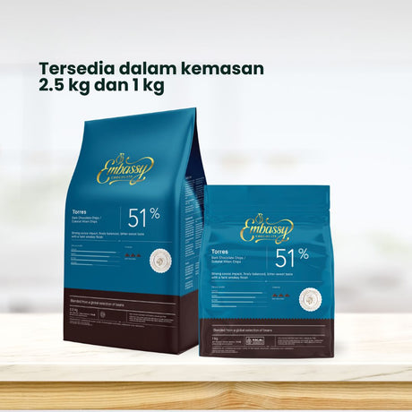 KioskCokelat.com - Embassy Torres Cokelat Hitam Chips - 8994592016063 - 1