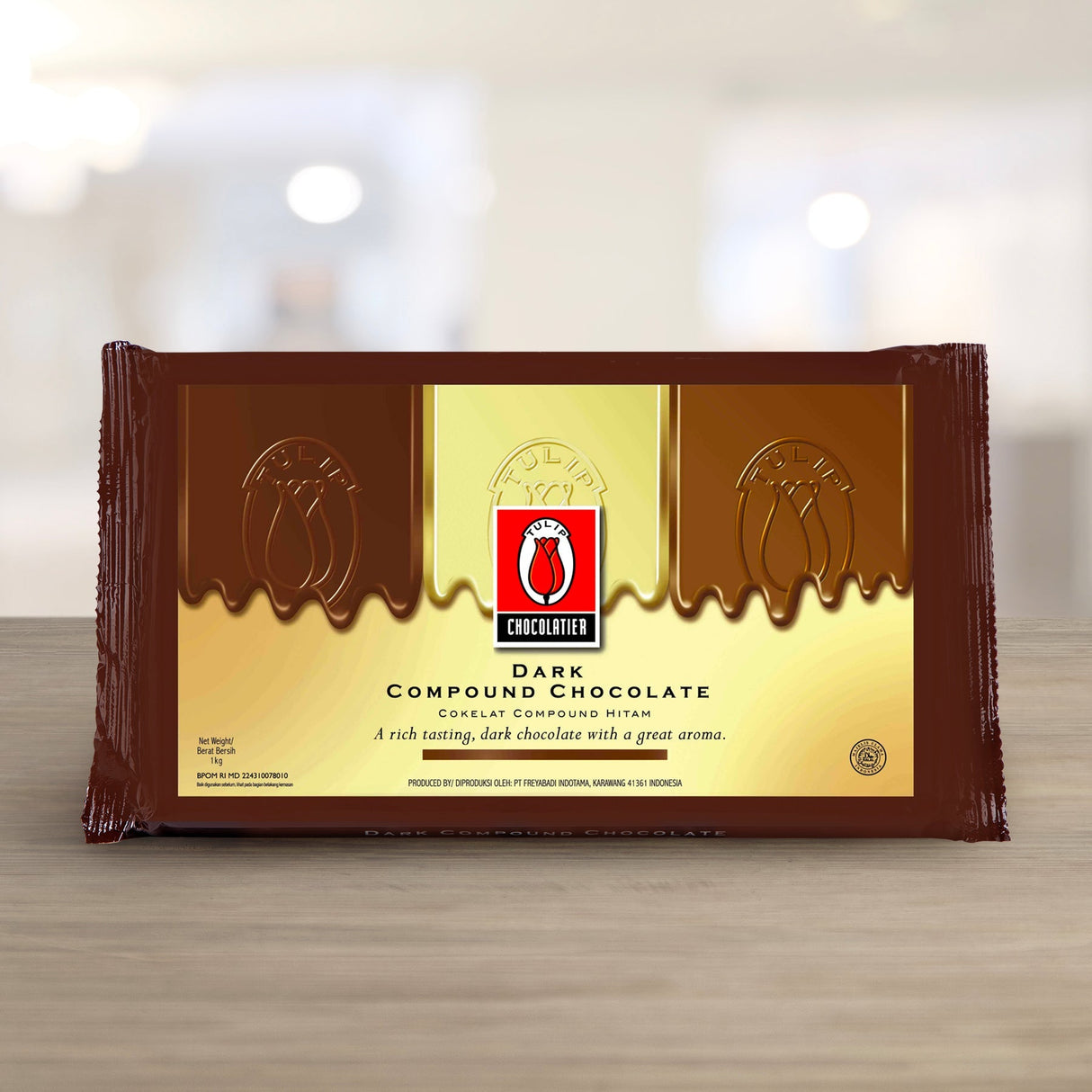 KioskCokelat.com - Tulip Chocolatier Coklat Hitam Compound Dark merk Tulip - 8994592305587 - 3
