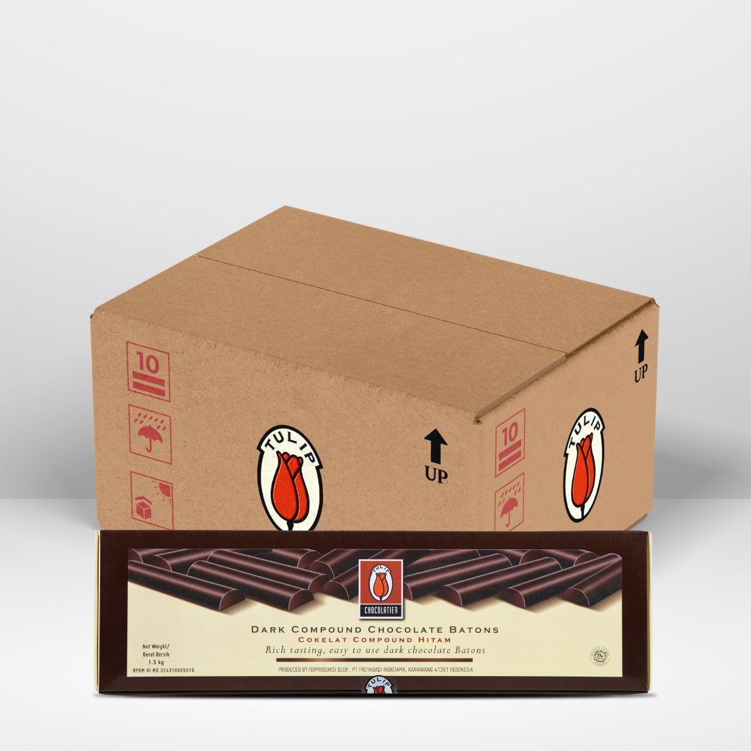KioskCokelat.com - Tulip Chocolatier Cokelat Compound Hitam Batons - 8994592011136carton - 6