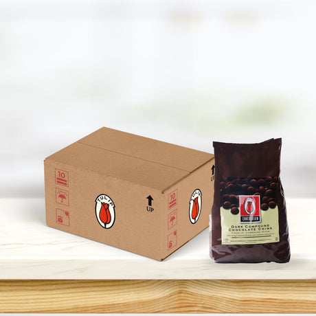 KioskCokelat.com - Tulip Dark Compound Chocolate Coins - 8994592010993carton - 5