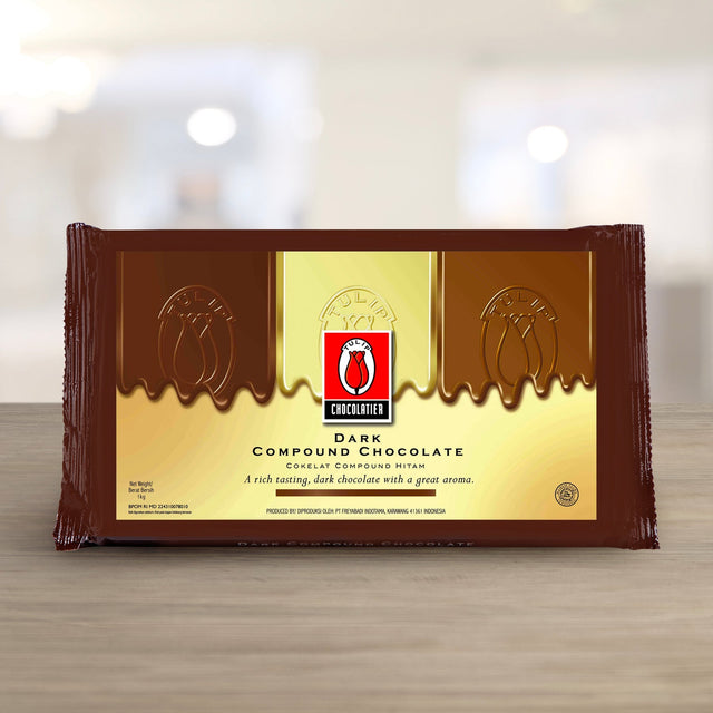 KioskCokelat.com - Tulip Chocolatier Coklat Hitam Compound Dark merk Tulip - 8994592305587 - 1