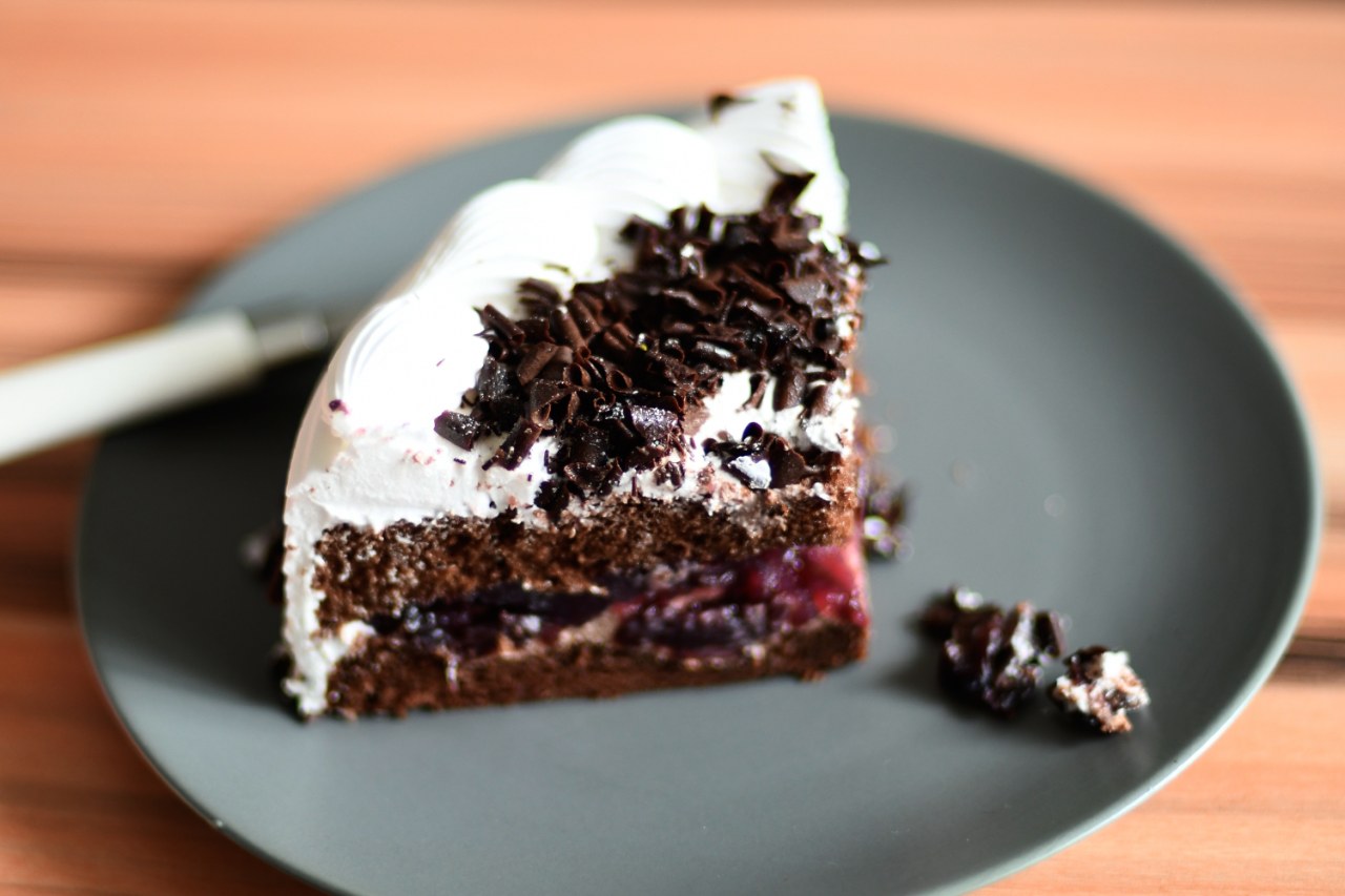 black forest cake slice