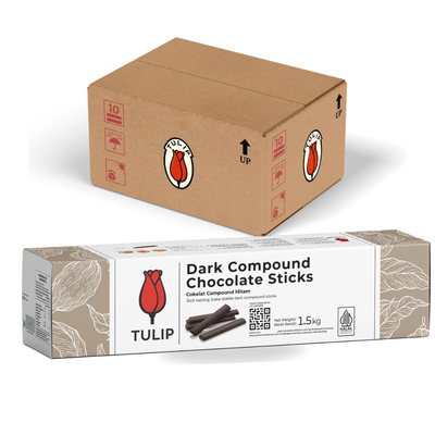 Tulip Chocolatier Cokelat Compound Hitam Batons