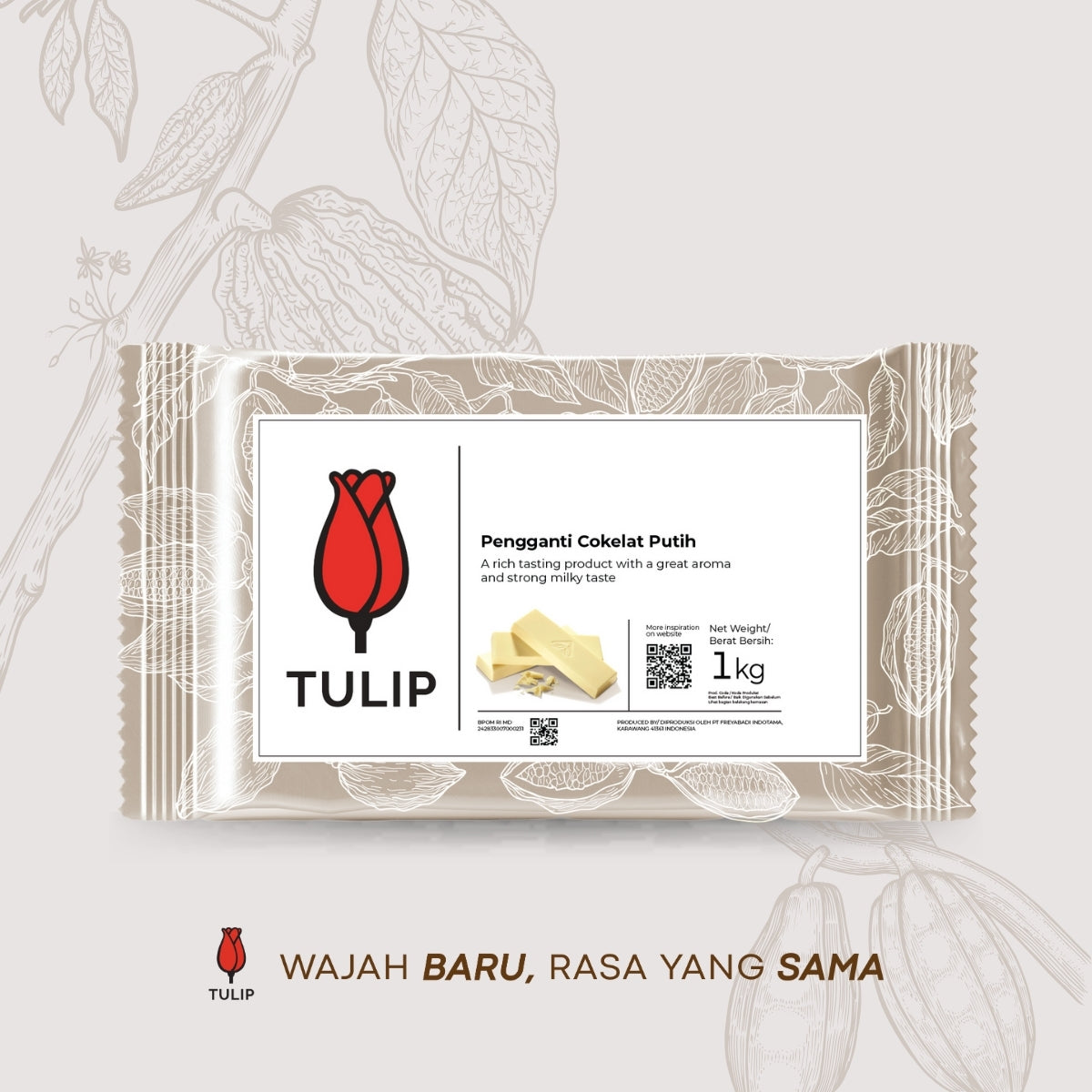 Tulip Pengganti Cokelat Putih 1kg (white compound)