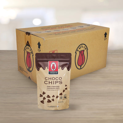 KioskCokelat.com - Tulip Chocolatier Cokelat Chip Compound 1.0 kg - 8994592014038carton - 6