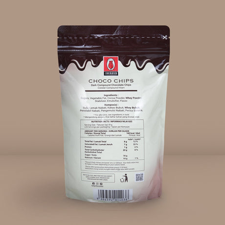 KioskCokelat.com - Tulip Chocolatier Cokelat Chip Compound 1.0 kg - 8994592014038 - 8