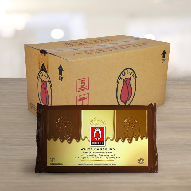 KioskCokelat.com - Tulip Chocolatier Cokelat Compound Putih - 8994592343688 - 2