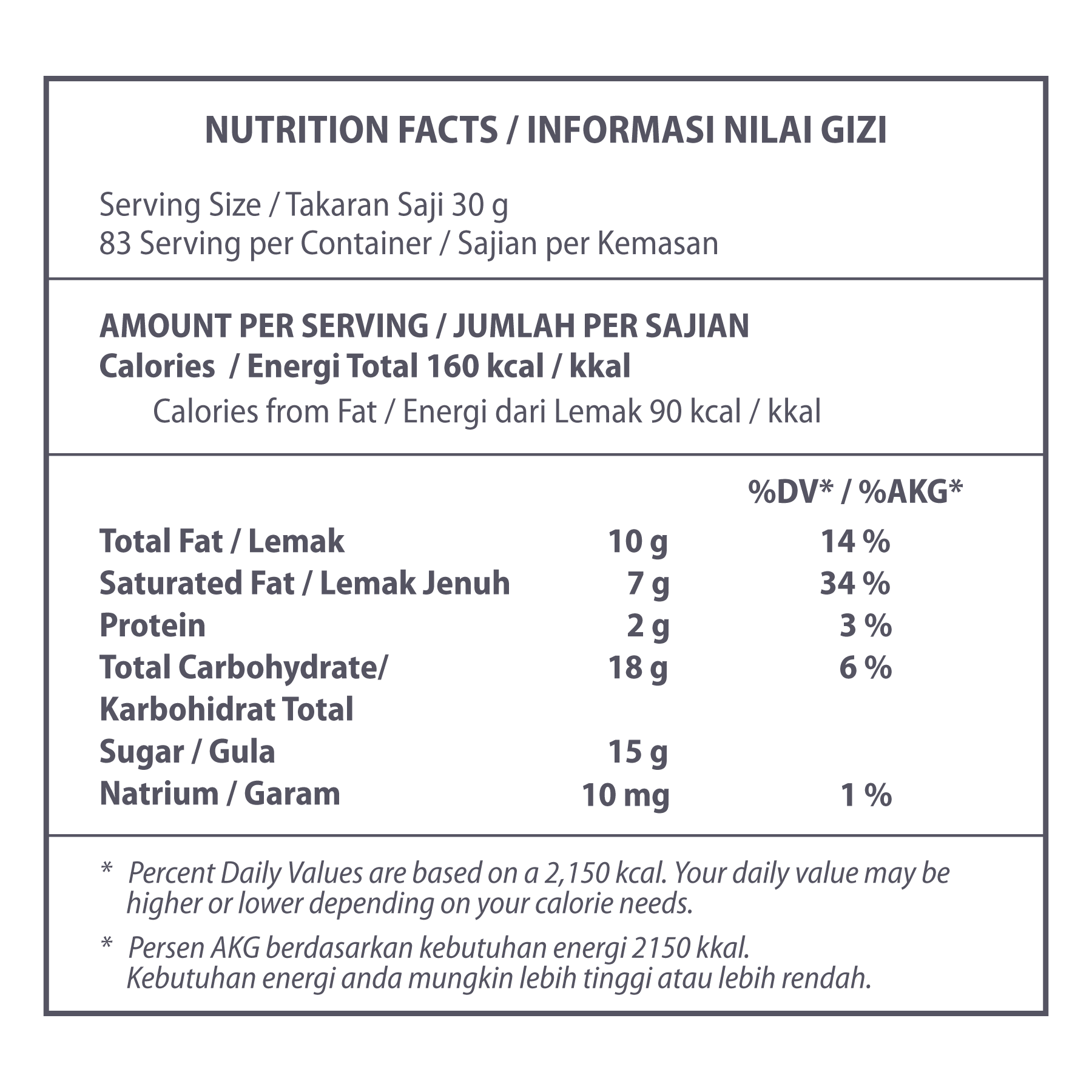 Nutritional information for Embassy Torres Dark Chocolate Chips 2.5kg (SKU: 8994592013055)